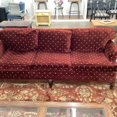 Traditional Red Sofa