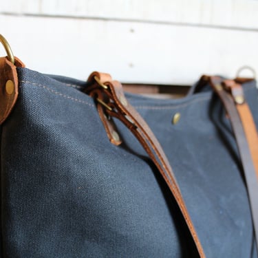 Waxed Canvas Tote | Large Canvas Tote Bag | XL | Made in USA 