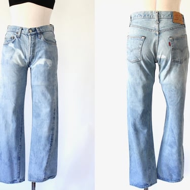 28”x 28” 1981-1985 Red Line Selvage Levi's 501 Jeans - 80s Vintage Cone Mills Bleached Denim 