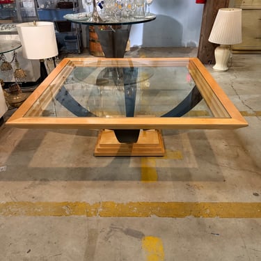Glass Top Art Deco Cocktail Table