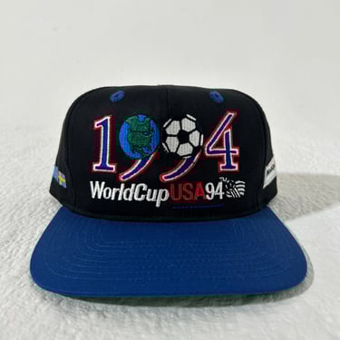 Vintage 1994 World Cup USA Black Snapback Hat