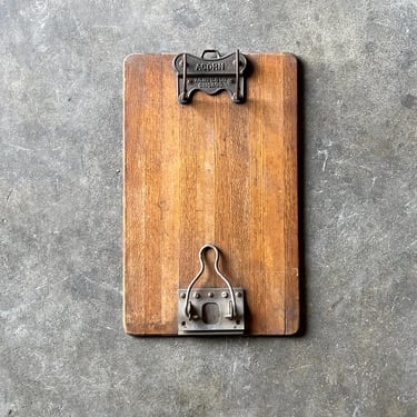 Vintage Acorn Two-Tone Wood Clipboard 