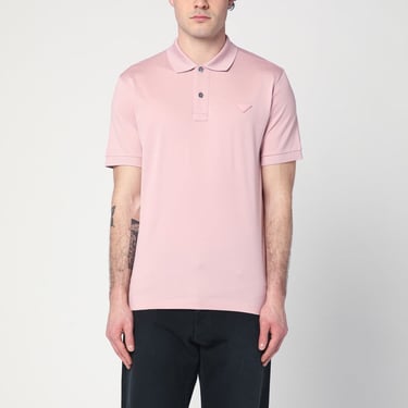 Prada Pink Cotton Polo Shirt Men