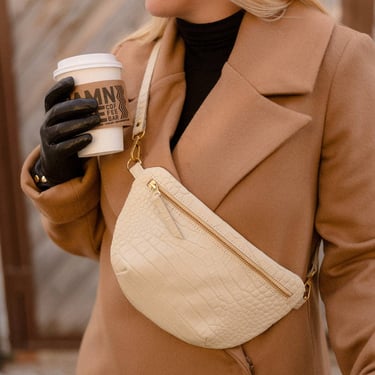 Abby Alley | Sling Bag | Ivory Croco