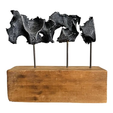 Original Brutalist Pewter Sculpture, Ca. 1970