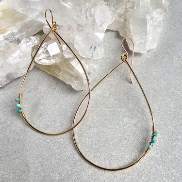 Emma Earrings - 14k Gold-Fill + Turquoise