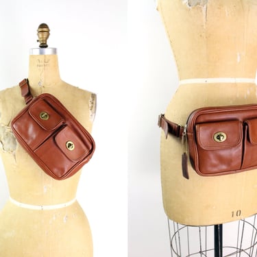 Vintage Coach Belt Bag /Coach Pocket Waist pack/ Vintage Coach fanny Pack Bag /Vintage Leather Purse / Waist Pack Bag British Tan 