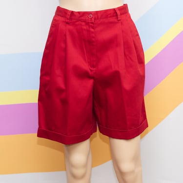 Vintage 1990s Red Walking Shorts by Liz Claiborne | Small / Medium | 2 