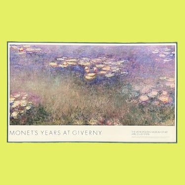 LOCAL PICKUP ONLY ———— Vintage Claude Monet Museum Poster 