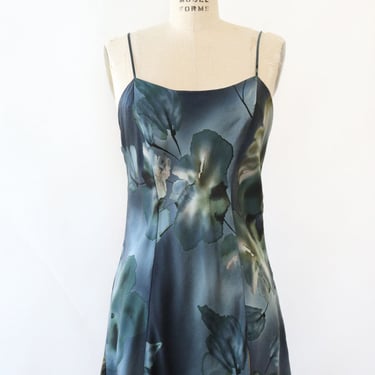 Inky Watercolor Silk Slip M