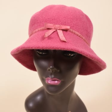 Pink Wool Bucket Hat By Talbots