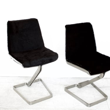 Formanova Italian Stainless Steel Desk Chairs by Gianni Moscatelli