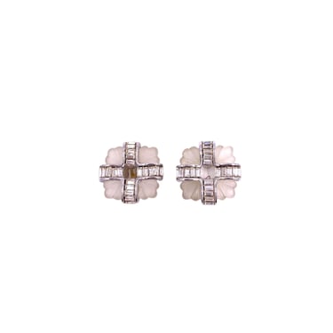 Kenneth Jay Lane Crystal Square Earring 
