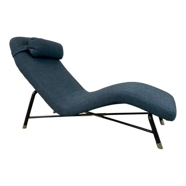 Modern Blue Chaise Lounge