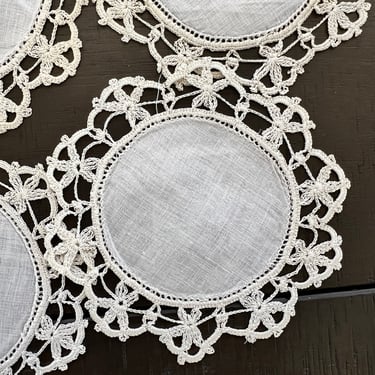 Coasters 10 crocheted 4.75” Diameter 