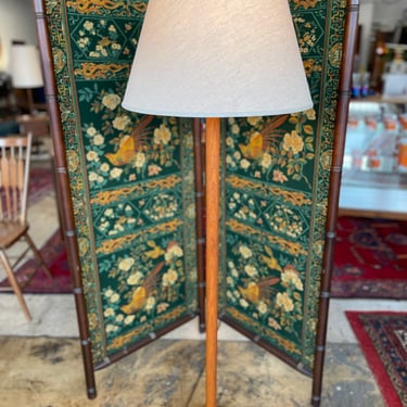 Mid Century Oak Wood Floor Lamp