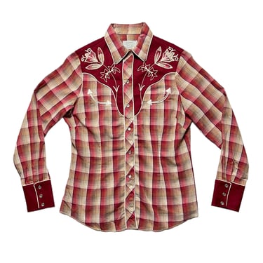 Vintage ss H BAR C Western Shirt ~ size M ~   Sparrows