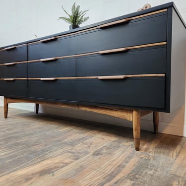 Available! Deep Black Midcentury Modern Dresser 