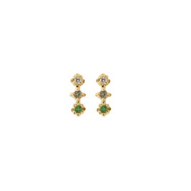 Venus Studs - Green Sapphire