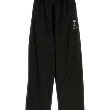 Balenciaga Men Black Tech Fabric Balenciaga X Automobili Lamborghini Wide-Leg Pant