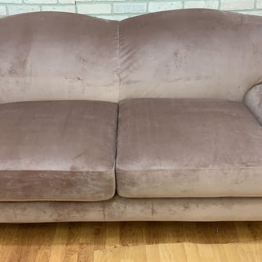 Vintage Oversized Classic Rolled Arm "Pink-Rose" Velvet Sydney Sofa