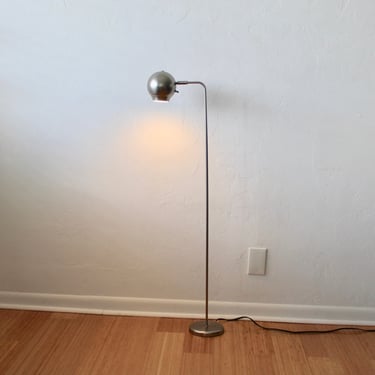 Robert Sonneman for George Kovacs Style Brushed Metal Eyeball Floor Lamp 