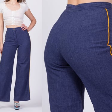 70s High Waisted Bell Bottom Jeans Extra Small, 25