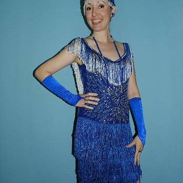 Beaded and Fringed Flapper/Gatsby Dress in 1920’s Redesign of Downton Abbey Style Party Dress 