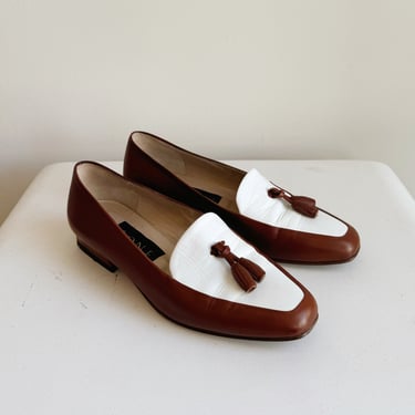 Chestnut Leather Tassel Loafer | Size 5