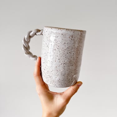 Braid Handled Mug // handmade ceramic pottery 