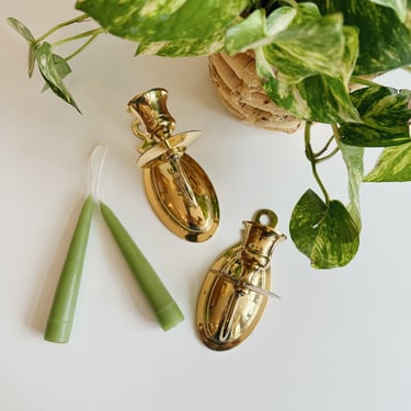 Pair of Brass Wall Sconces