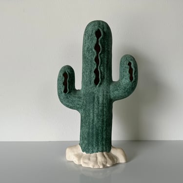 Vintage Southwestern Ceramic Cactus Sculpture 