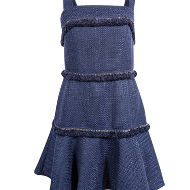 Amanda Uprichard - Navy Boucle Sleeveless Cocktail Dress Sz M