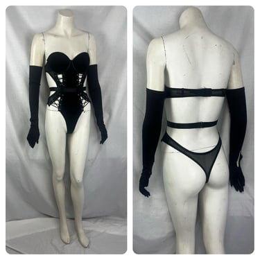 Vintage | Red Sexy Devil Vampire Goth Lace Teddy | The Fashion Time Machine  - Houston, TX