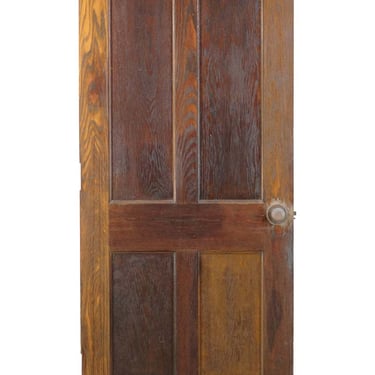 Antique 4 Pane Solid Oak Passage Door 83.5 x 36