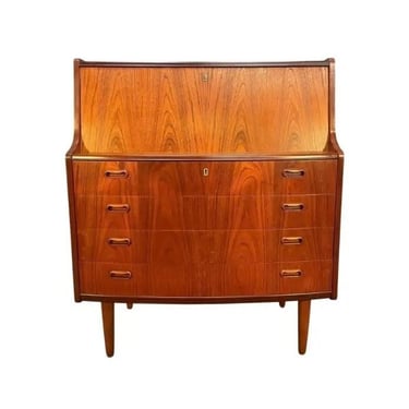 Vintage Danish Mid Century Teak Secretary Desk in the Manner of Arne Vodder 