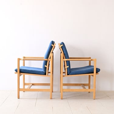 Pair of Borge Mogensen Oak Armchairs 