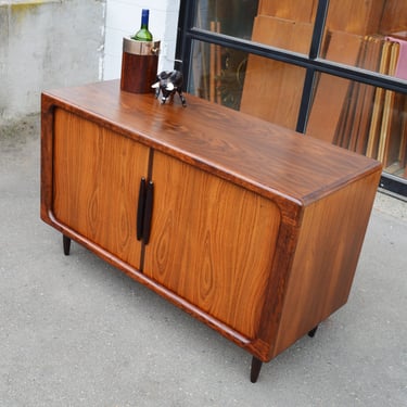 Rosewood Tambour Door Atomic Sideboard/Stereo Cabinet by Dyrlund