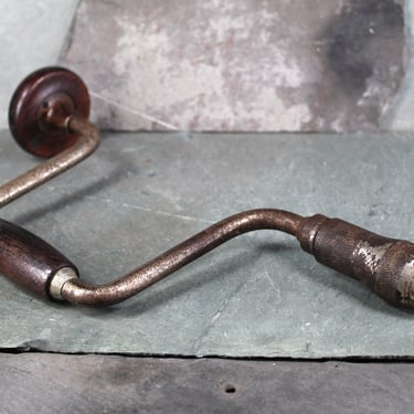 Antique Brace Drill | Wood Handled Hand Drill | USA No 310 | Still Functions 