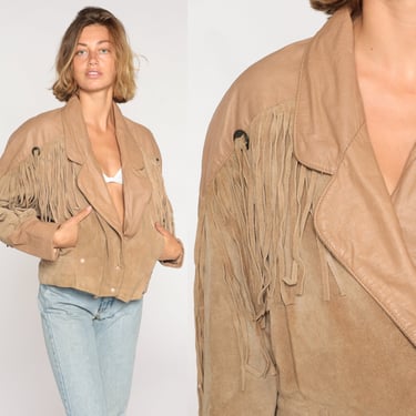 ジャケット・アウター 90s suede fringe collar Tan Suede Fringe Jacket 90s Southwestern Leather Jacket | Shop