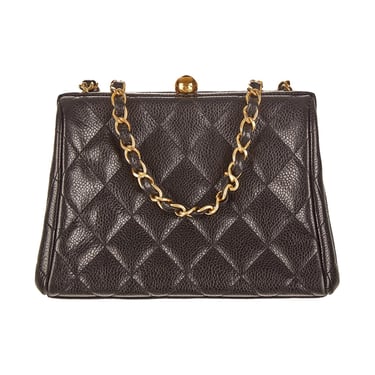 Chanel Black Mini Top Lock Chain Shoulder Bag