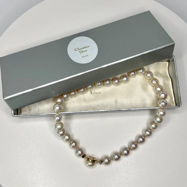 Outstanding Christian Dior Pearl Choker Necklace 1974 