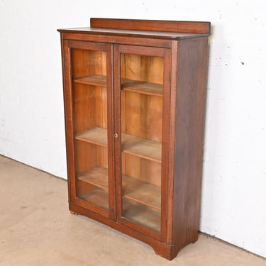 Antique Arts &#038; Crafts Glass Front Bookcase by Larkin Co., Circa 1900