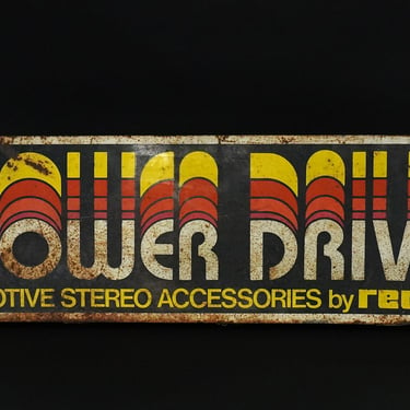 Vintage Power Drive Automotive Accessories Sign