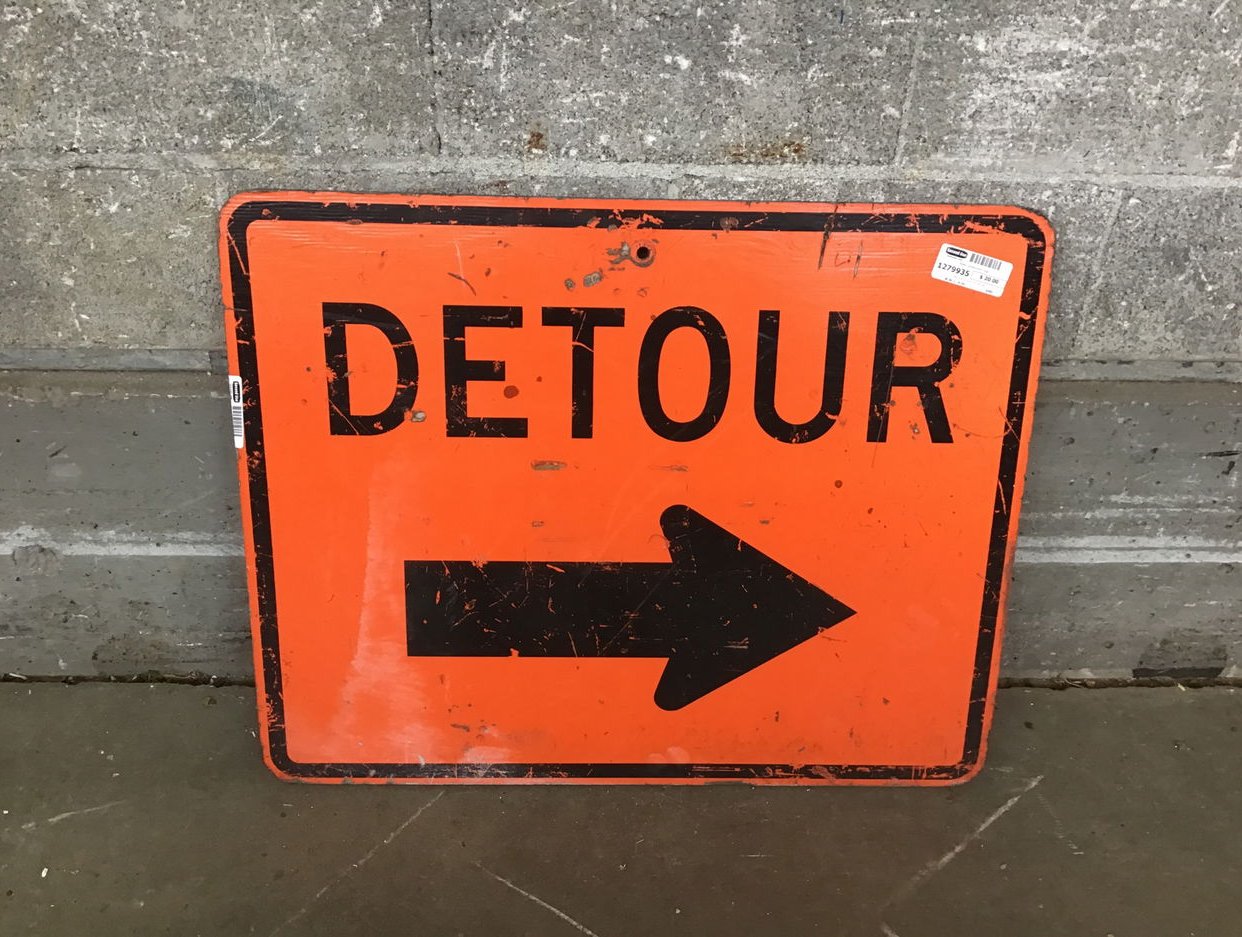 Road Construction Sign (Seattle) | Second Use - Seattle and Tacoma, WA ...