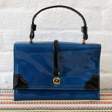 Cerulean Blue Glossy Handbag