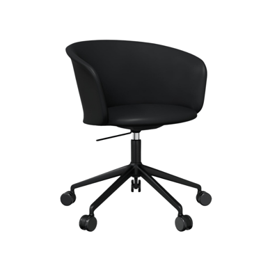 kendo swivel chair 5-star castors in black pc