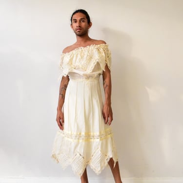 Vintage Mexican Lace Dress. 