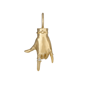 &quot;I Love You&quot; ASL LadyFinger Charm — Maura Green Jewelry Trunk Show