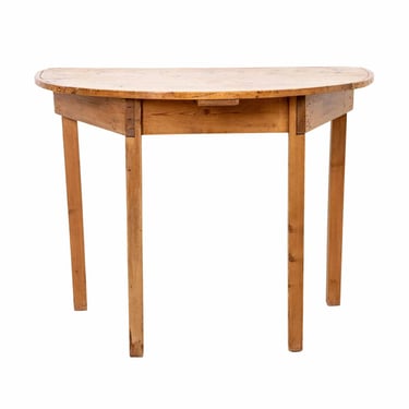 Irish Pine Demilune Table